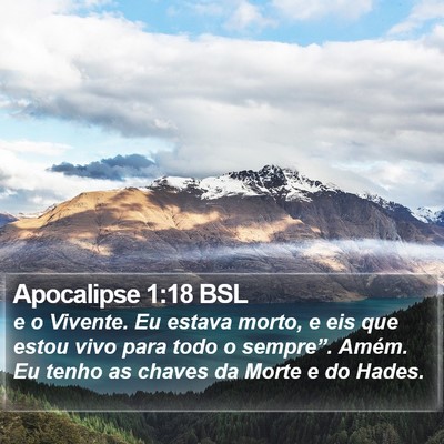 Apocalipse 1:18 BSL Bible Verse Image