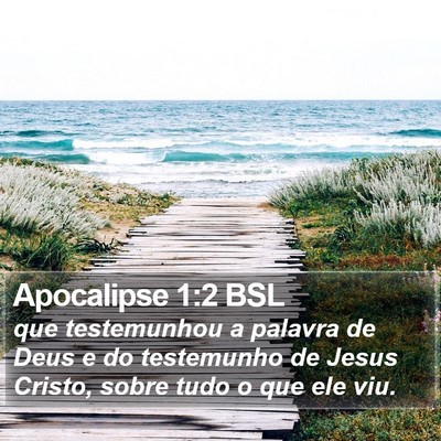 Apocalipse 1:2 BSL Bible Verse Image