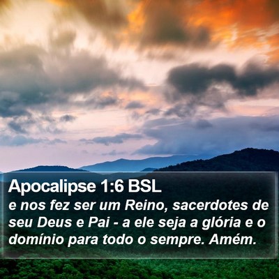 Apocalipse 1:6 BSL Bible Verse Image