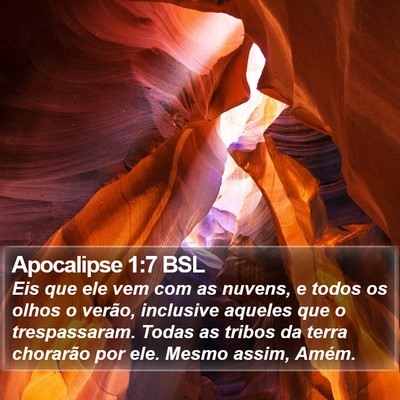 Apocalipse 1:7 BSL Bible Verse Image