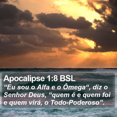 Apocalipse 1:8 BSL Bible Verse Image