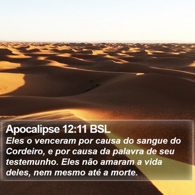 Apocalipse 12:11 BSL Bible Verse Image