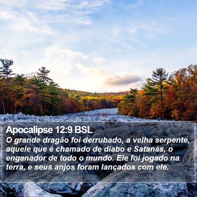 Apocalipse 12:9 BSL Bible Verse Image