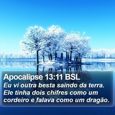 Apocalipse 13:11 BSL Bible Verse Image