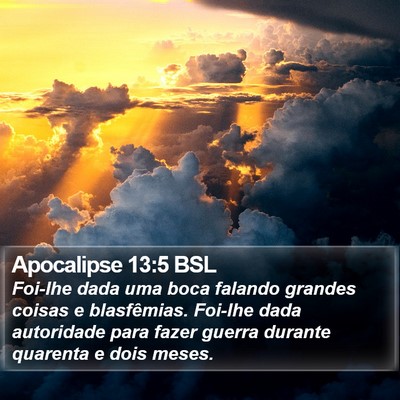 Apocalipse 13:5 BSL Bible Verse Image