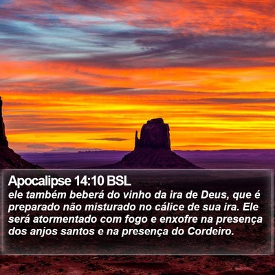 Apocalipse 14:10 BSL Bible Verse Image