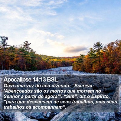 Apocalipse 14:13 BSL Bible Verse Image
