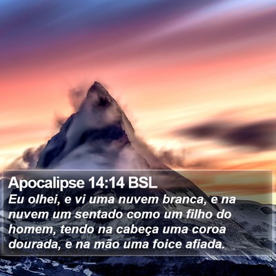 Apocalipse 14:14 BSL Bible Verse Image