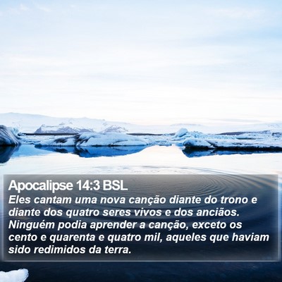 Apocalipse 14:3 BSL Bible Verse Image