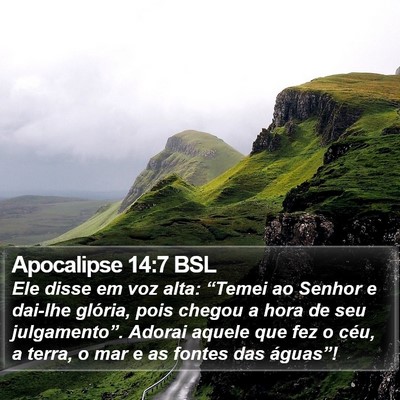 Apocalipse 14:7 BSL Bible Verse Image