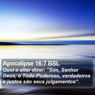 Apocalipse 16:7 BSL Bible Verse Image