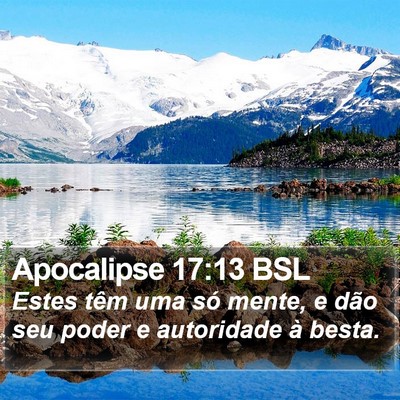 Apocalipse 17:13 BSL Bible Verse Image