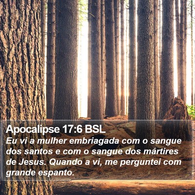 Apocalipse 17:6 BSL Bible Verse Image