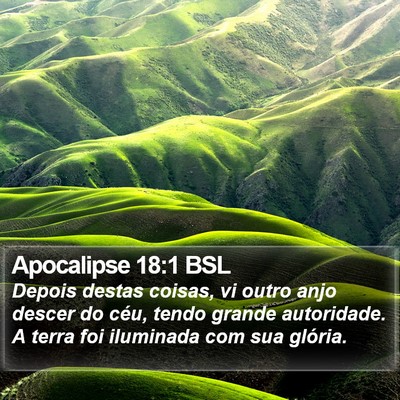 Apocalipse 18:1 BSL Bible Verse Image