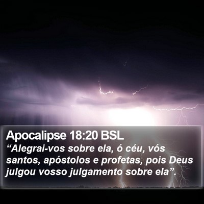 Apocalipse 18:20 BSL Bible Verse Image