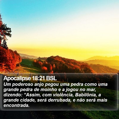Apocalipse 18:21 BSL Bible Verse Image