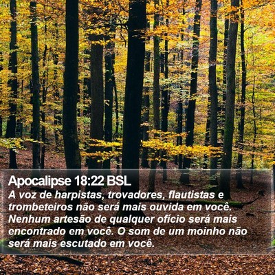 Apocalipse 18:22 BSL Bible Verse Image