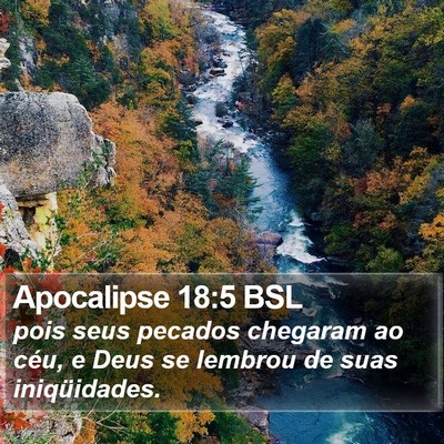 Apocalipse 18:5 BSL Bible Verse Image