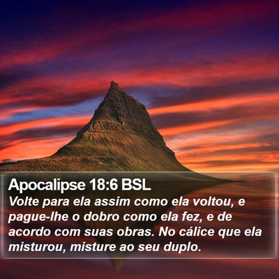 Apocalipse 18:6 BSL Bible Verse Image