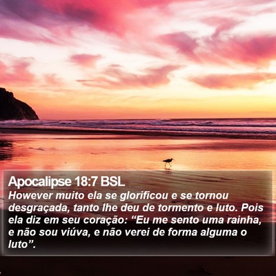Apocalipse 18:7 BSL Bible Verse Image