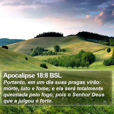Apocalipse 18:8 BSL Bible Verse Image