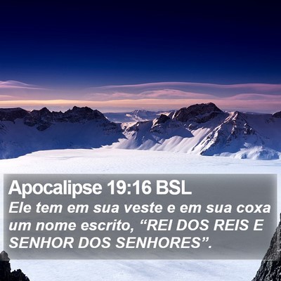 Apocalipse 19:16 BSL Bible Verse Image