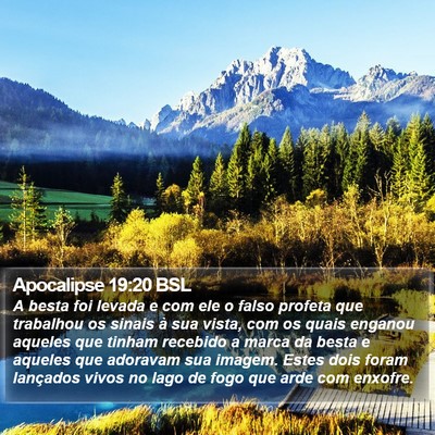 Apocalipse 19:20 BSL Bible Verse Image