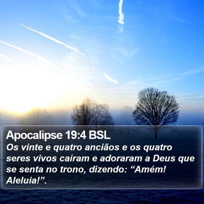 Apocalipse 19:4 BSL Bible Verse Image