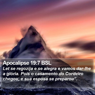 Apocalipse 19:7 BSL Bible Verse Image