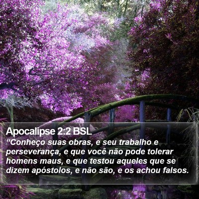 Apocalipse 2:2 BSL Bible Verse Image