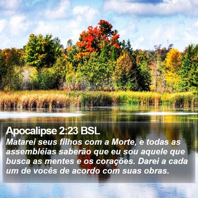 Apocalipse 2:23 BSL Bible Verse Image