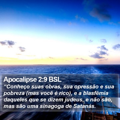 Apocalipse 2:9 BSL Bible Verse Image