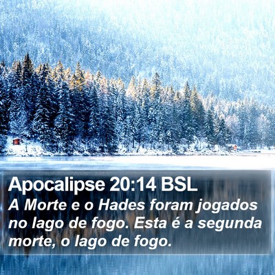Apocalipse 20:14 BSL Bible Verse Image