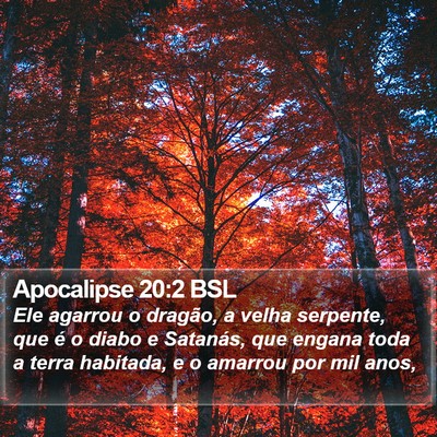 Apocalipse 20:2 BSL Bible Verse Image