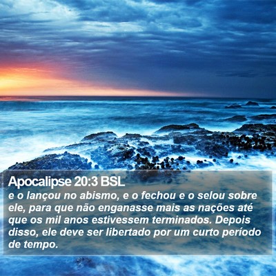 Apocalipse 20:3 BSL Bible Verse Image