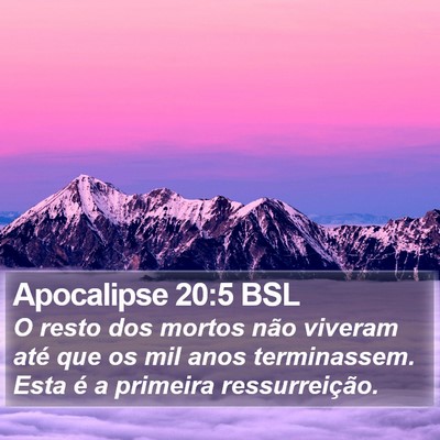 Apocalipse 20:5 BSL Bible Verse Image