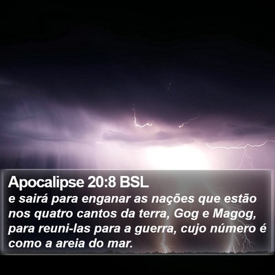 Apocalipse 20:8 BSL Bible Verse Image