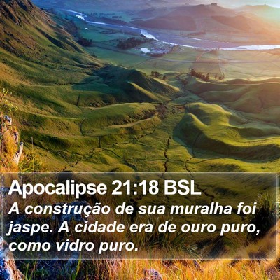Apocalipse 21:18 BSL Bible Verse Image