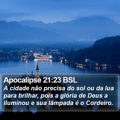 Apocalipse 21:23 BSL Bible Verse Image