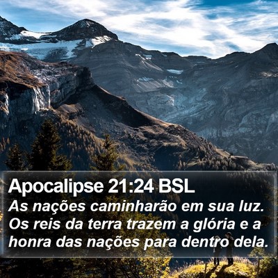 Apocalipse 21:24 BSL Bible Verse Image