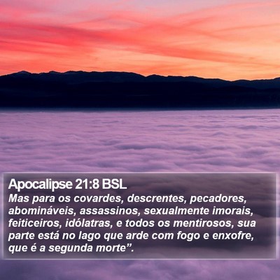 Apocalipse 21:8 BSL Bible Verse Image