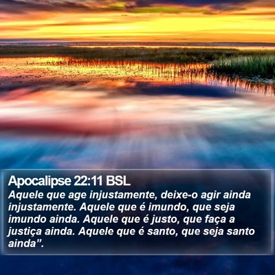 Apocalipse 22:11 BSL Bible Verse Image