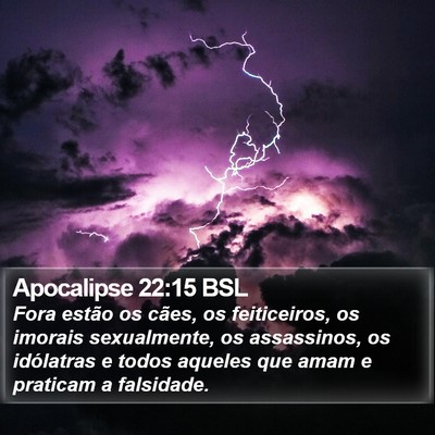 Apocalipse 22:15 BSL Bible Verse Image