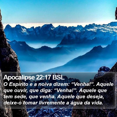 Apocalipse 22:17 BSL Bible Verse Image