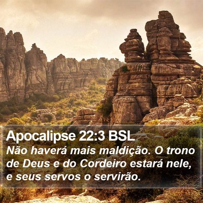 Apocalipse 22:3 BSL Bible Verse Image
