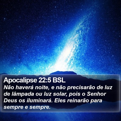 Apocalipse 22:5 BSL Bible Verse Image