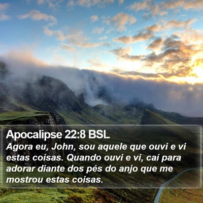 Apocalipse 22:8 BSL Bible Verse Image