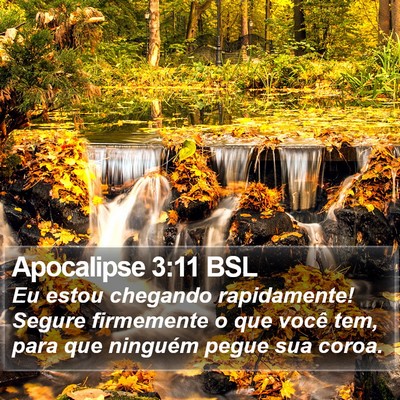 Apocalipse 3:11 BSL Bible Verse Image