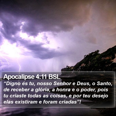 Apocalipse 4:11 BSL Bible Verse Image