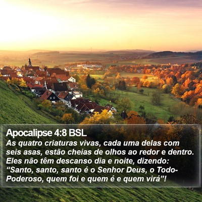 Apocalipse 4:8 BSL Bible Verse Image